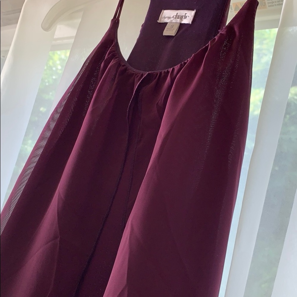 Purple Chiffon Layered Dress